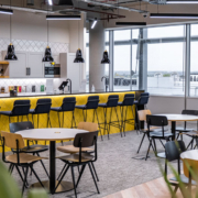 Communal Area Showcasing Coffee Bar and Lounge at Venture X Chiswick Park