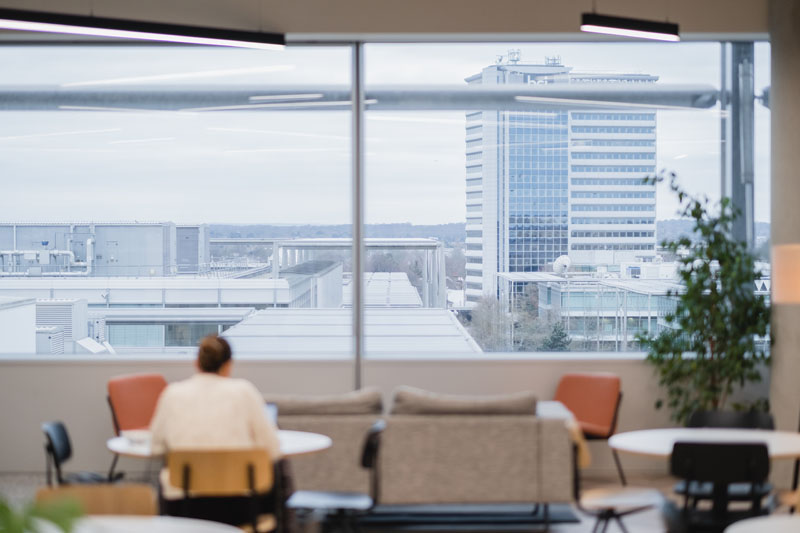 Comfortable Communal Area with a View at Venture X Chiswick Park