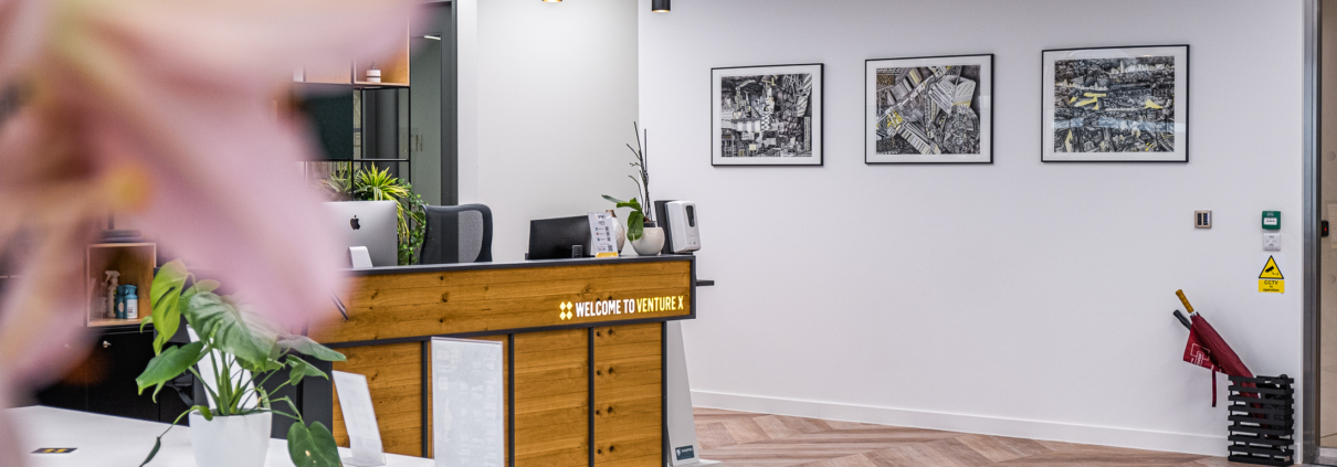 Modern and Professional Front Desk at Venture X Chiswick Park