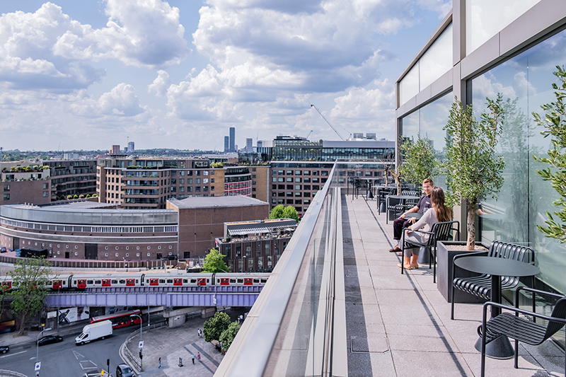 Spacious Outdoor Balcony with a View at Venture X White City